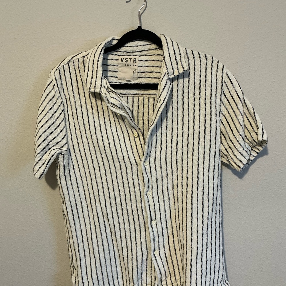 Men's Striped White Shirt